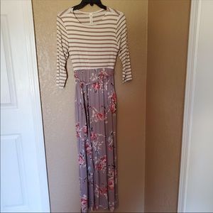 Long floral maxi dress